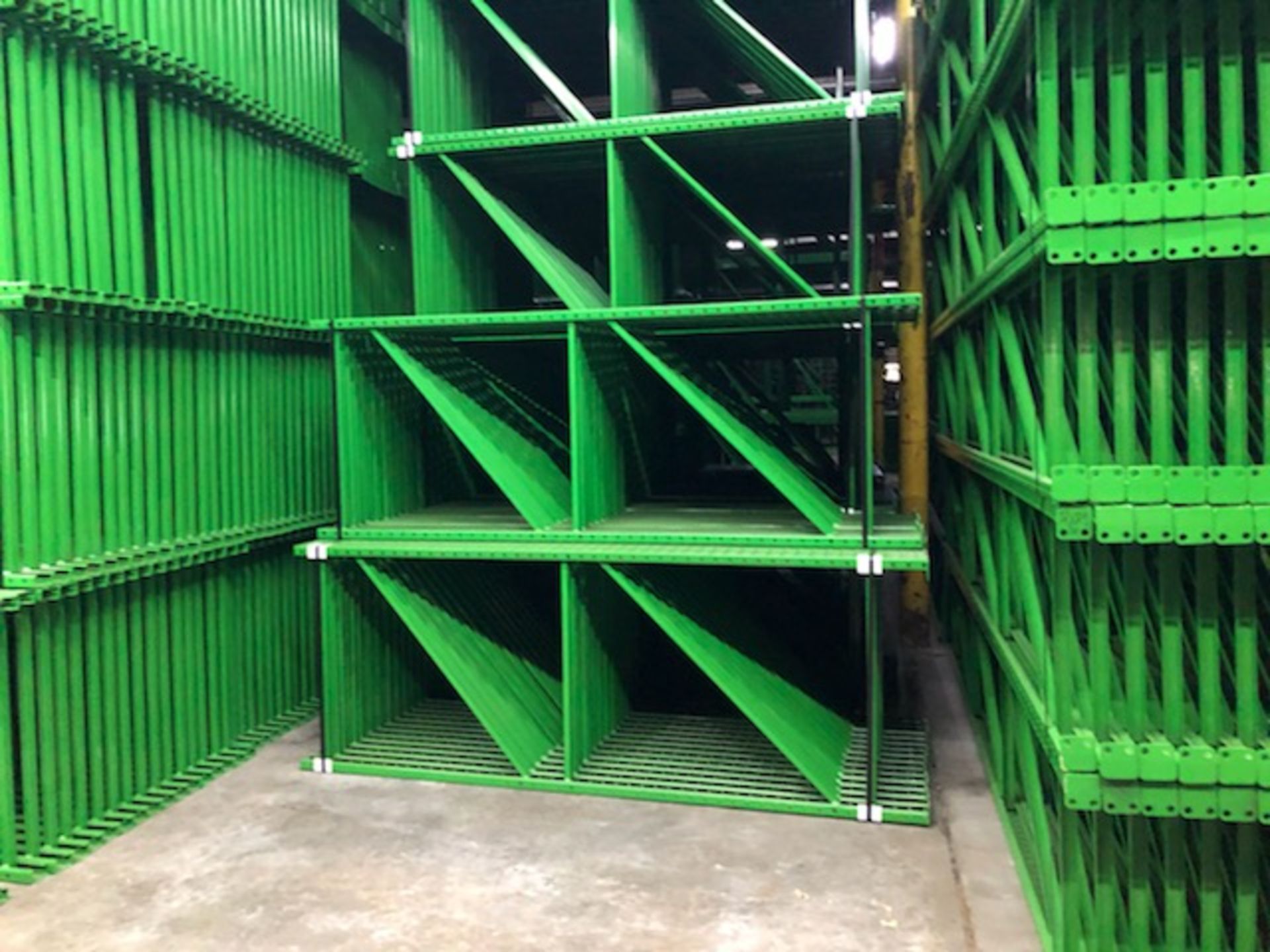 9 BAYS OF TEARDROP STYLE PALLET RACKS - 5 BAYS X 3 LINES X 8'H X 36"D X 96"W - Image 2 of 4