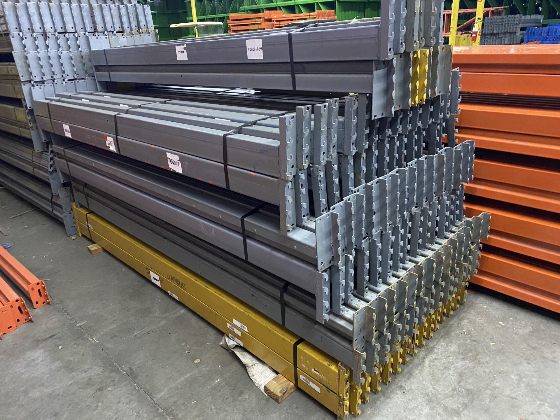 5 BAYS OF 16'H X 42"D X 96"L HUSKY STYLE PALLET RACKS - Image 3 of 4