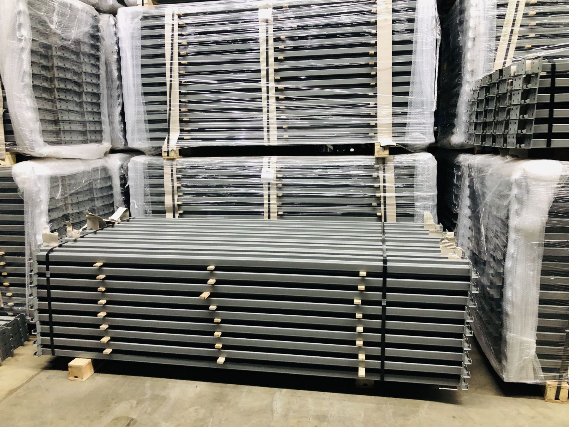 27 BAYS OF KEYSTONE STYLE PALLET RACKS - 5 BAYS X 3 LINES X 8'H X 36"D X 96"W - Image 3 of 5