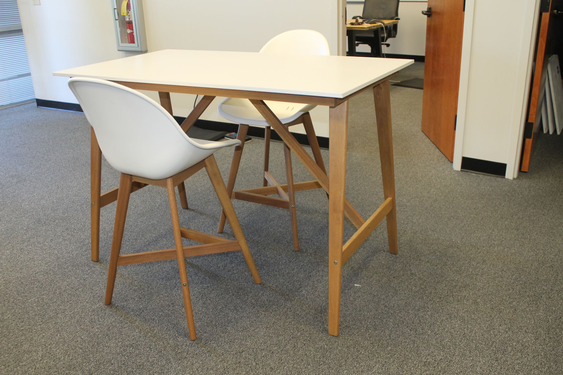 INDUSTRIAL DINING HIGH TABLE WITH 2 HIGH CHAIRS