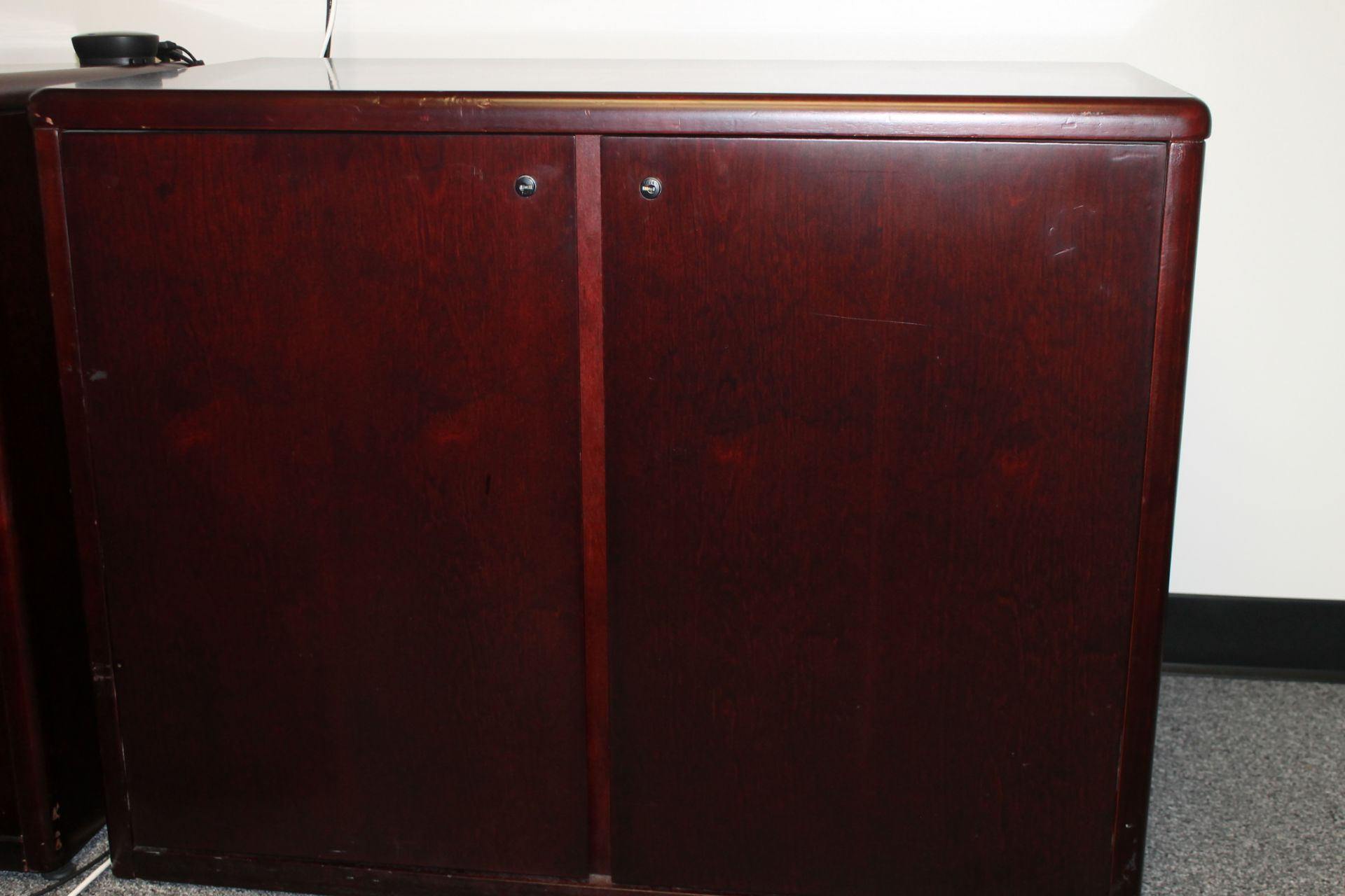 2 PCS OF WOODEN OFFICE CABINET - Image 2 of 2