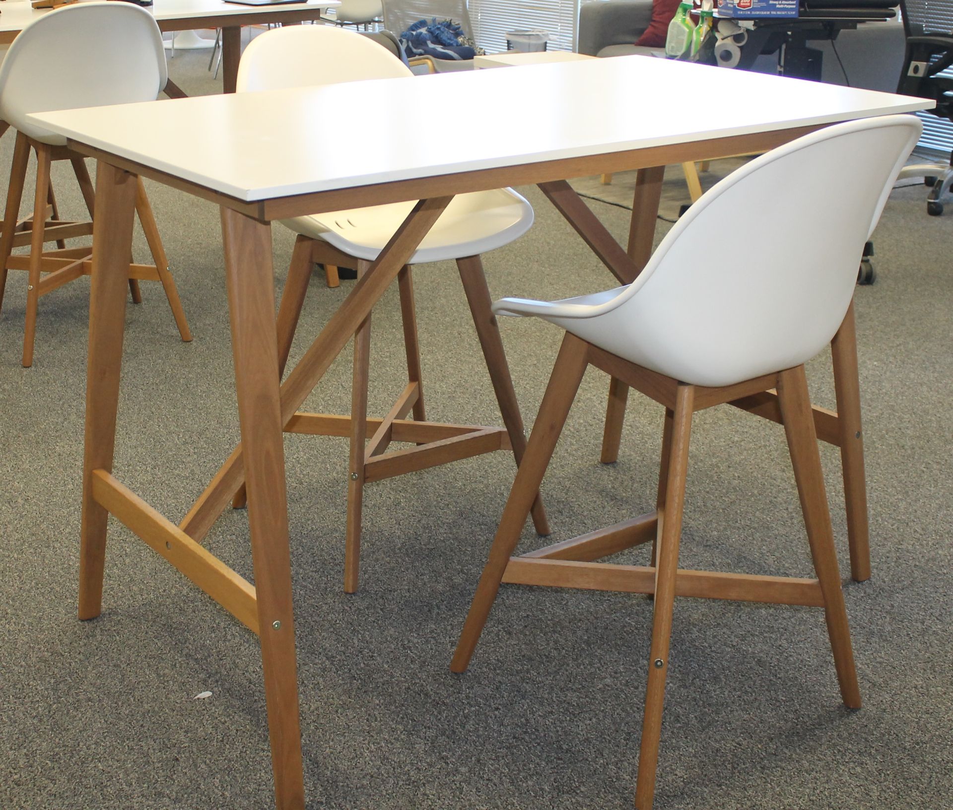 INDUSTRIAL DINING HIGH TABLE WITH 2 HIGH CHAIRS - Image 3 of 3