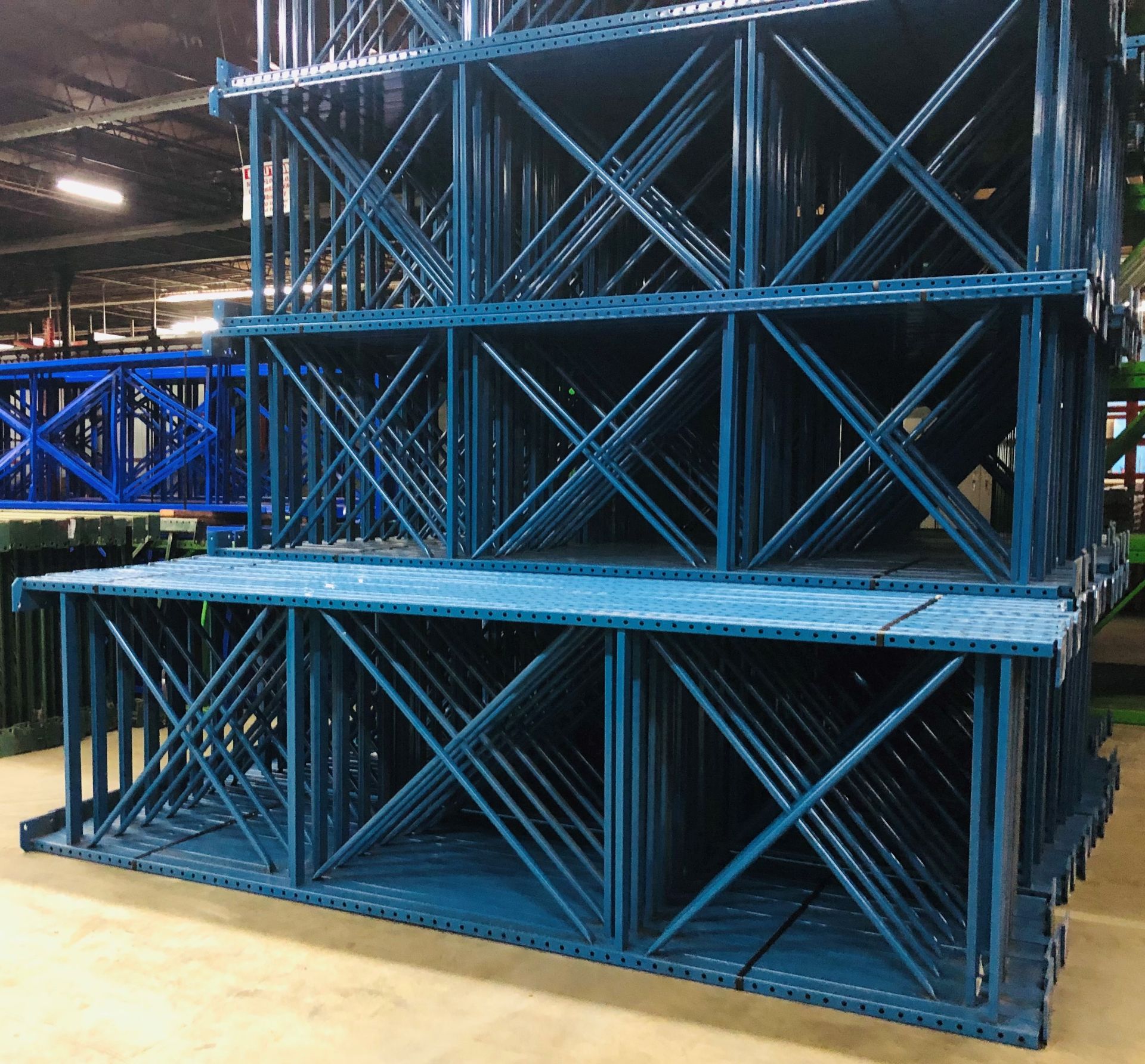 14 BAYS OF 12'H X 42"D X 92"L TEARDROP STYLE PALLET RACKS - Image 3 of 5