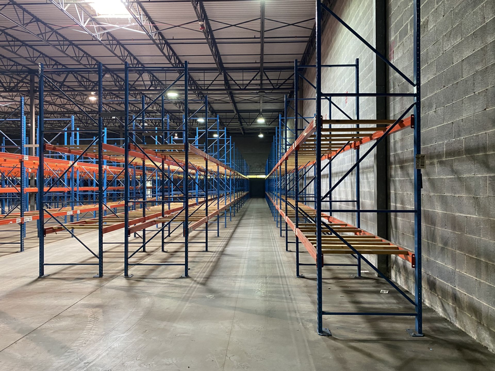 18 BAYS OF 12'H X 42"D X 92"L TEARDROP STYLE PALLET RACKS