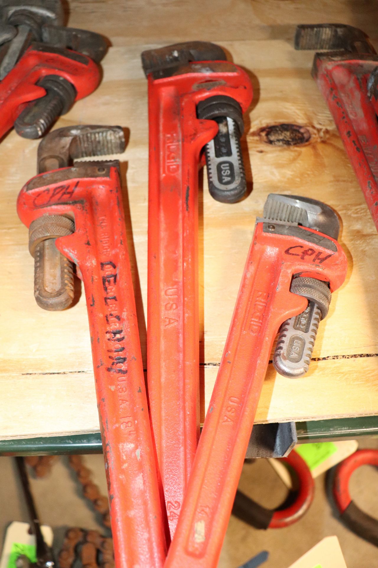 Ridgid 24", 18", and 14" pipe wrench