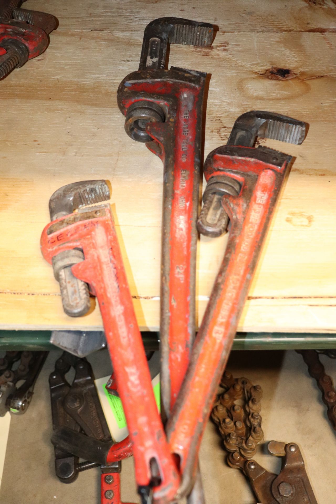 Ridgid 24", 18", and 14" pipe wrench