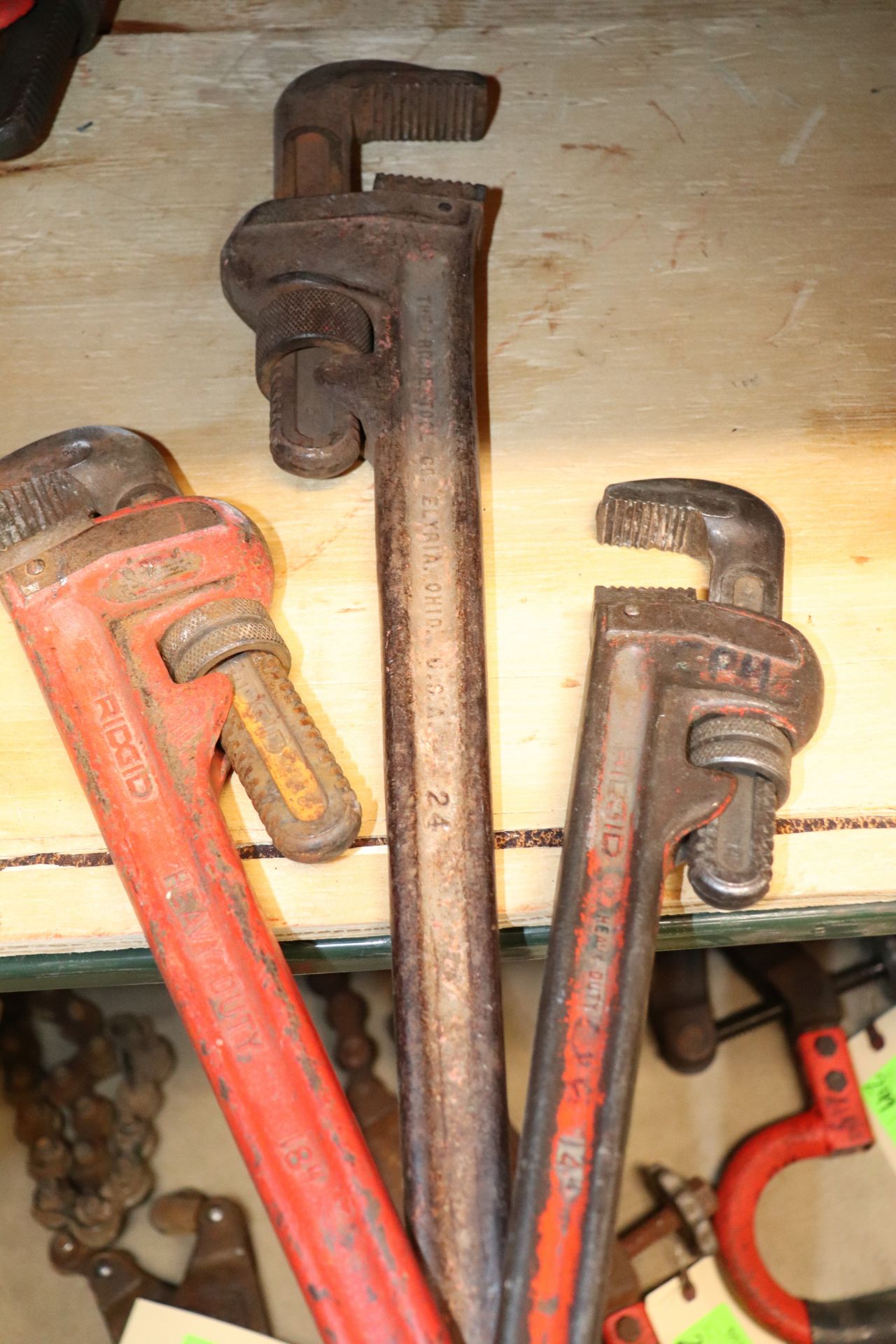 Ridgid 24", 18", and 14" pipe wrench