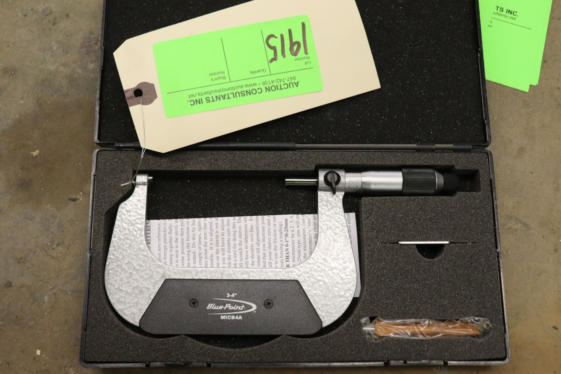 Blue Point micrometer, 3" to 4", model MICB4A