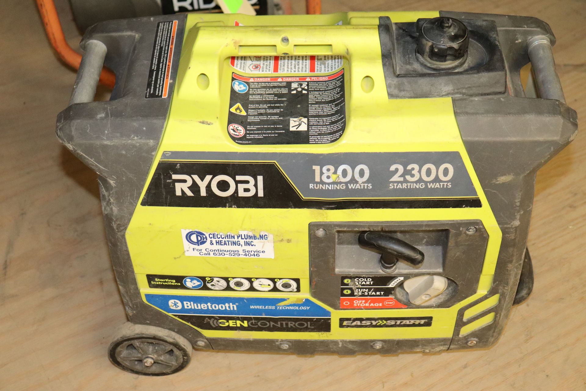 Ryobi 2,300-Watt Recoil Start Bluetooth Super Quiet Gasoline Powered Digital Inverter Generator with