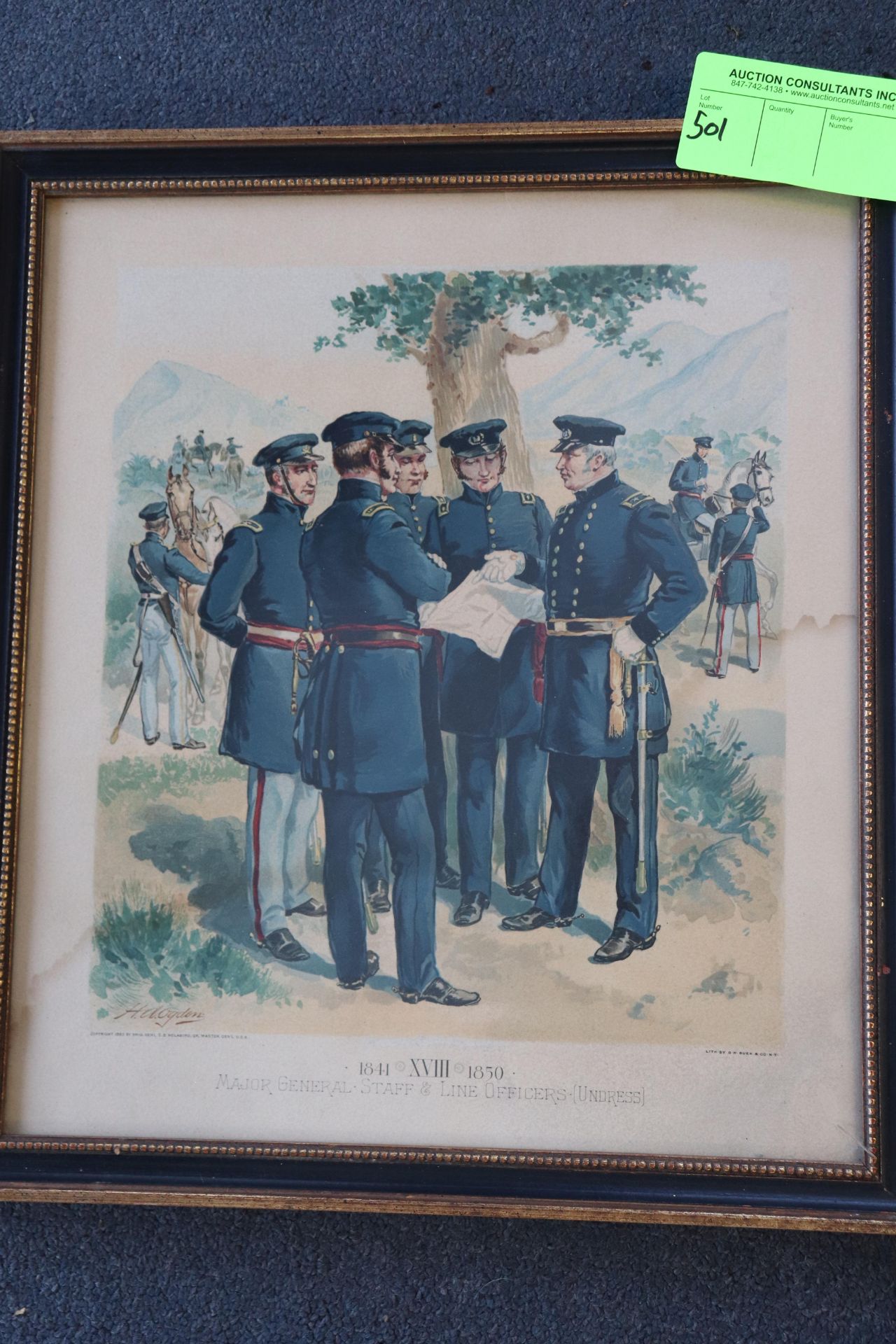 Signed lithograph, framed