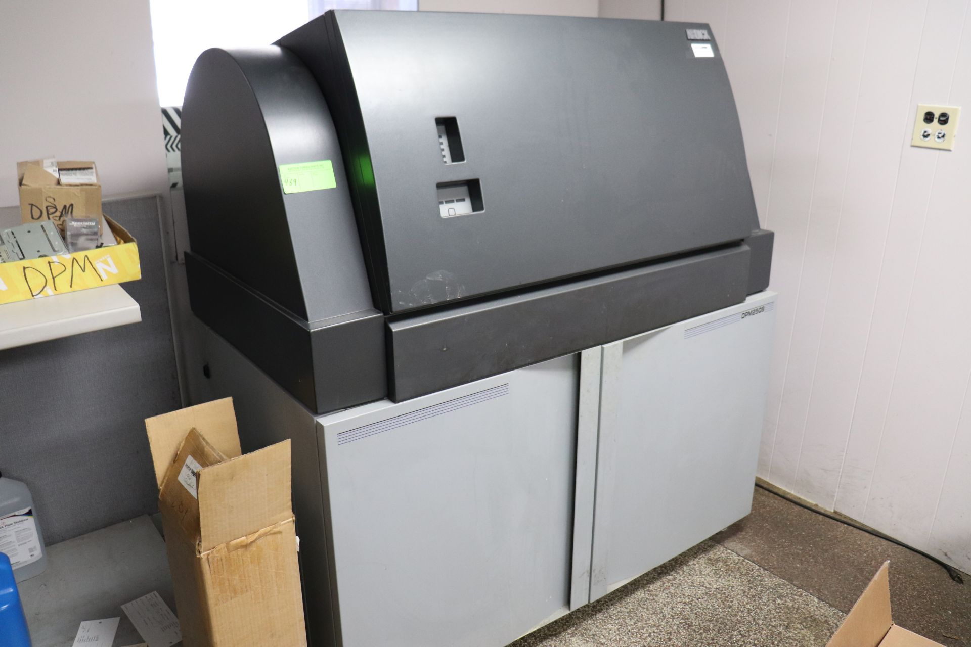 AB Dick model DPM2508 plate maker, digital, with scanner and three desktops