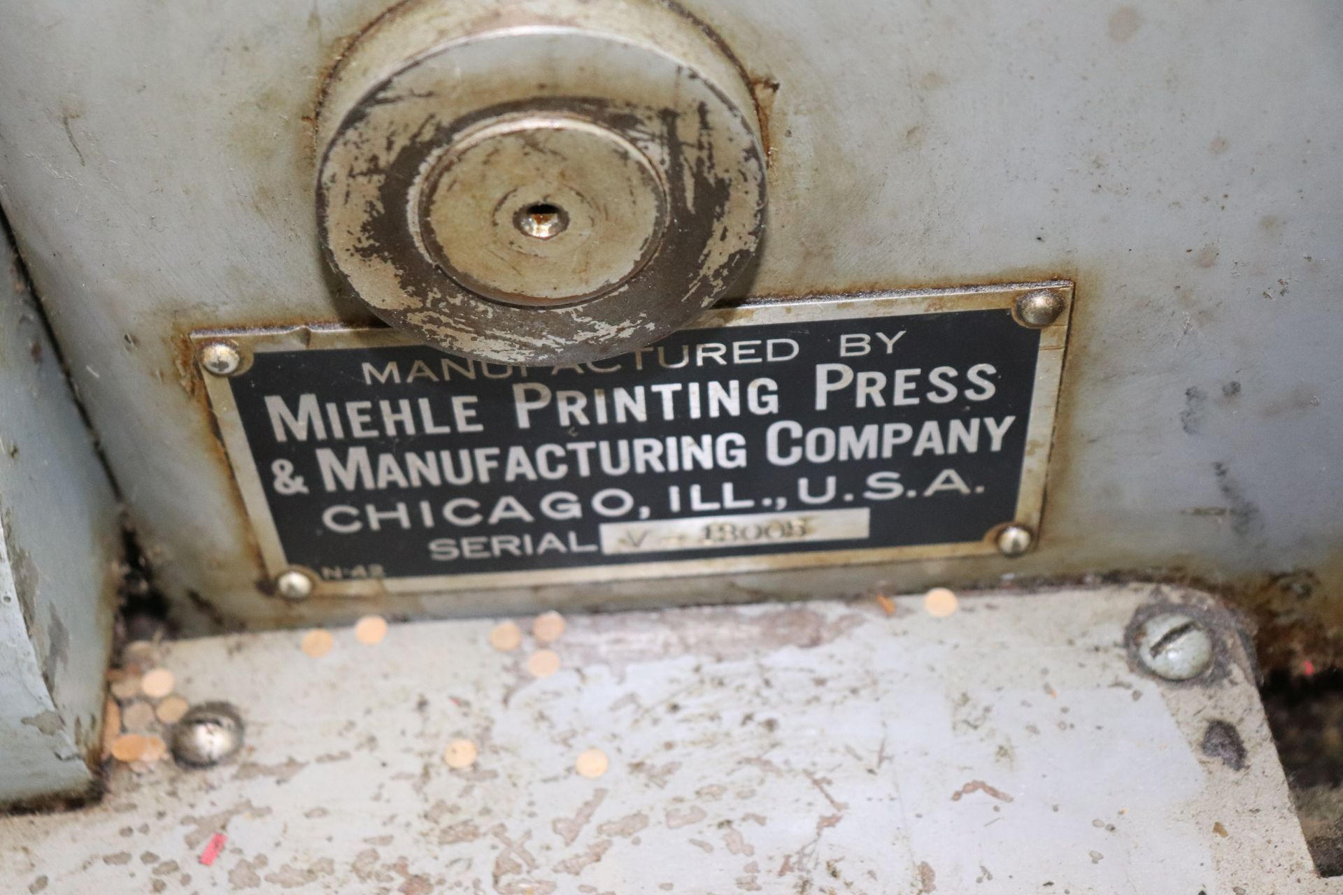 Miehle vertical press, model V-50, U-18005 - Image 4 of 5