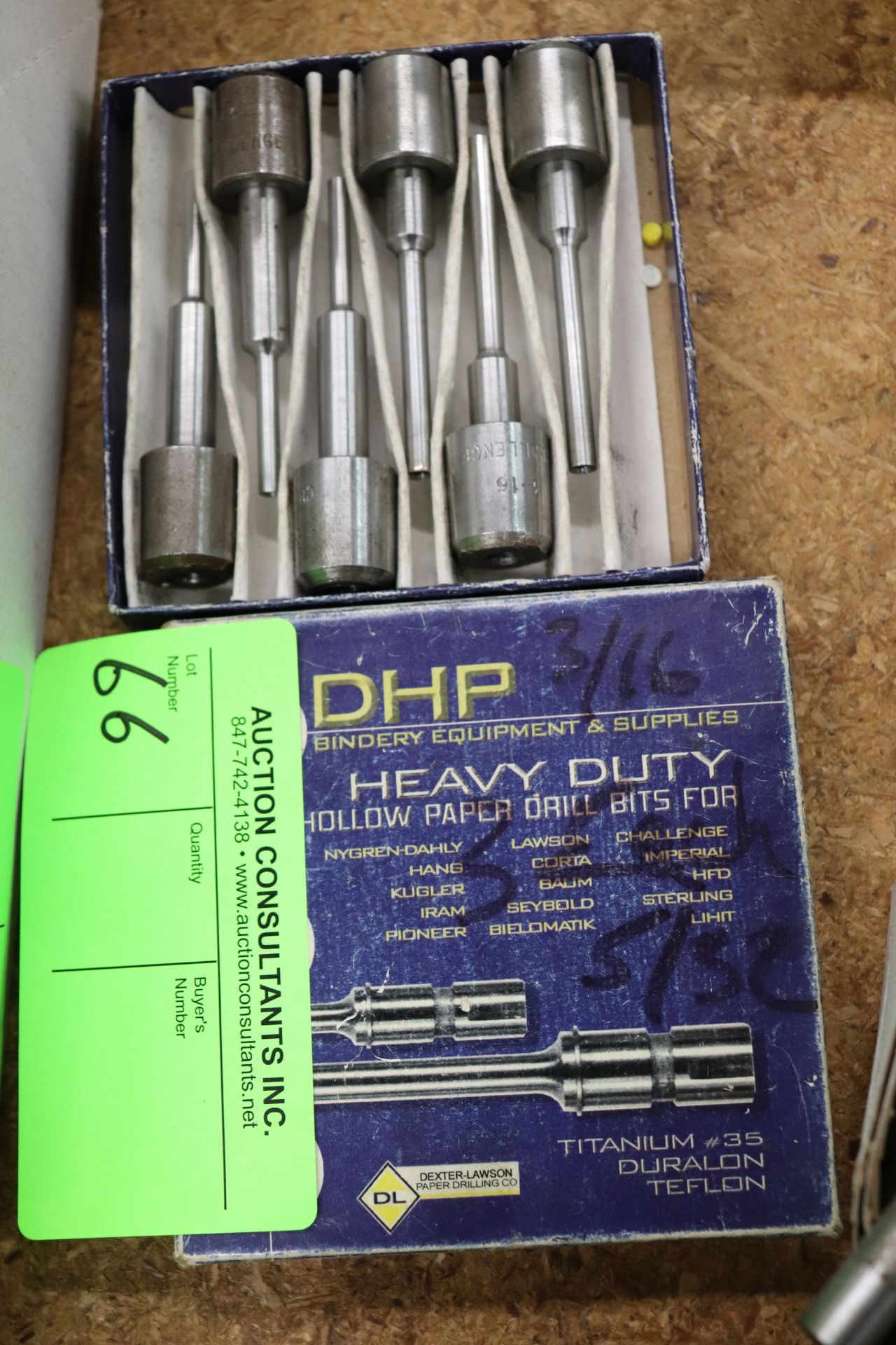 Heavy duty hollow paper drill bits, titanium #35