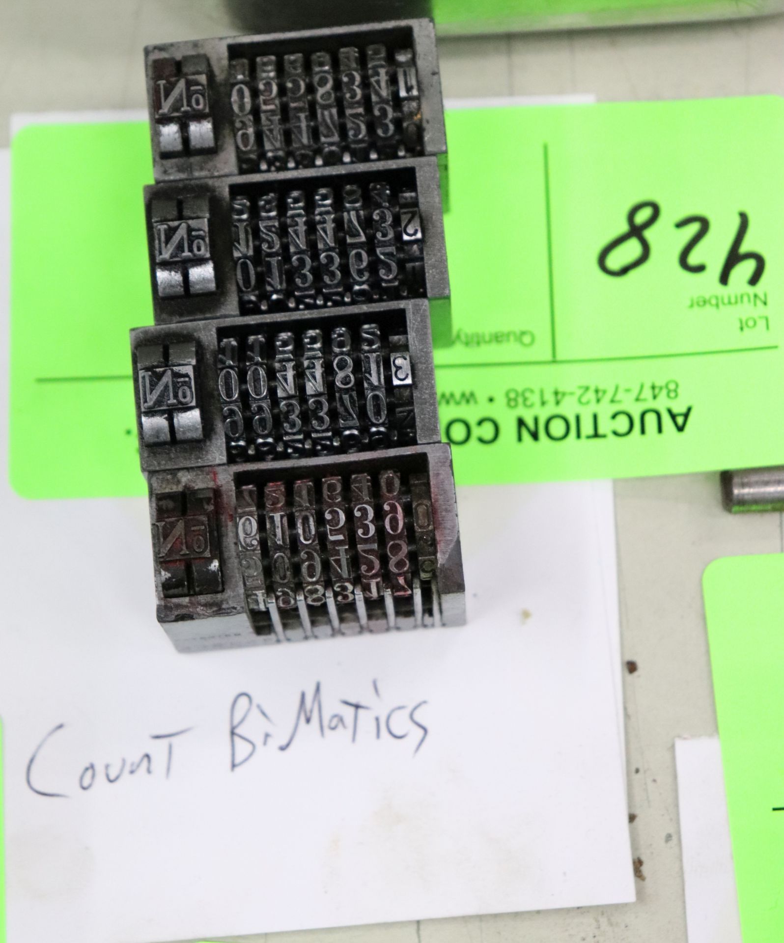 Four Count Bimatics numbering machines