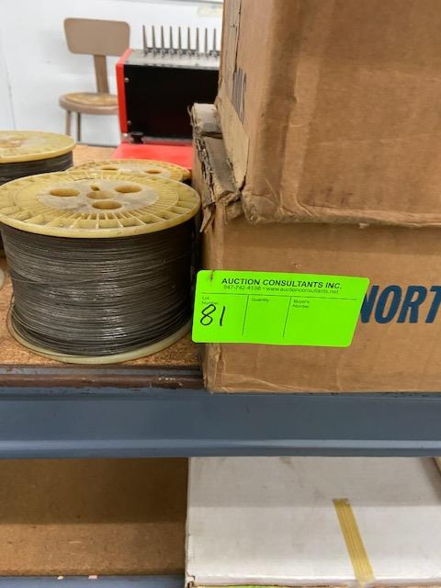 Group of wire spools, various sizes, ten spools total - Image 2 of 2