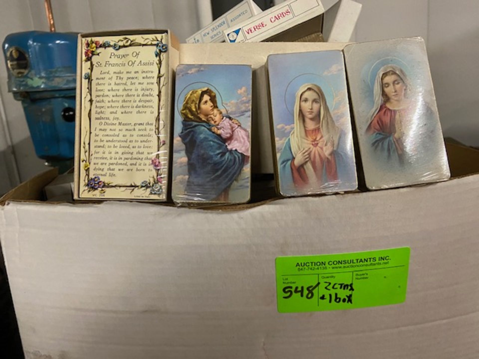 Memorial cards, 2 cartons and 1 box of unopened packages - Image 2 of 2