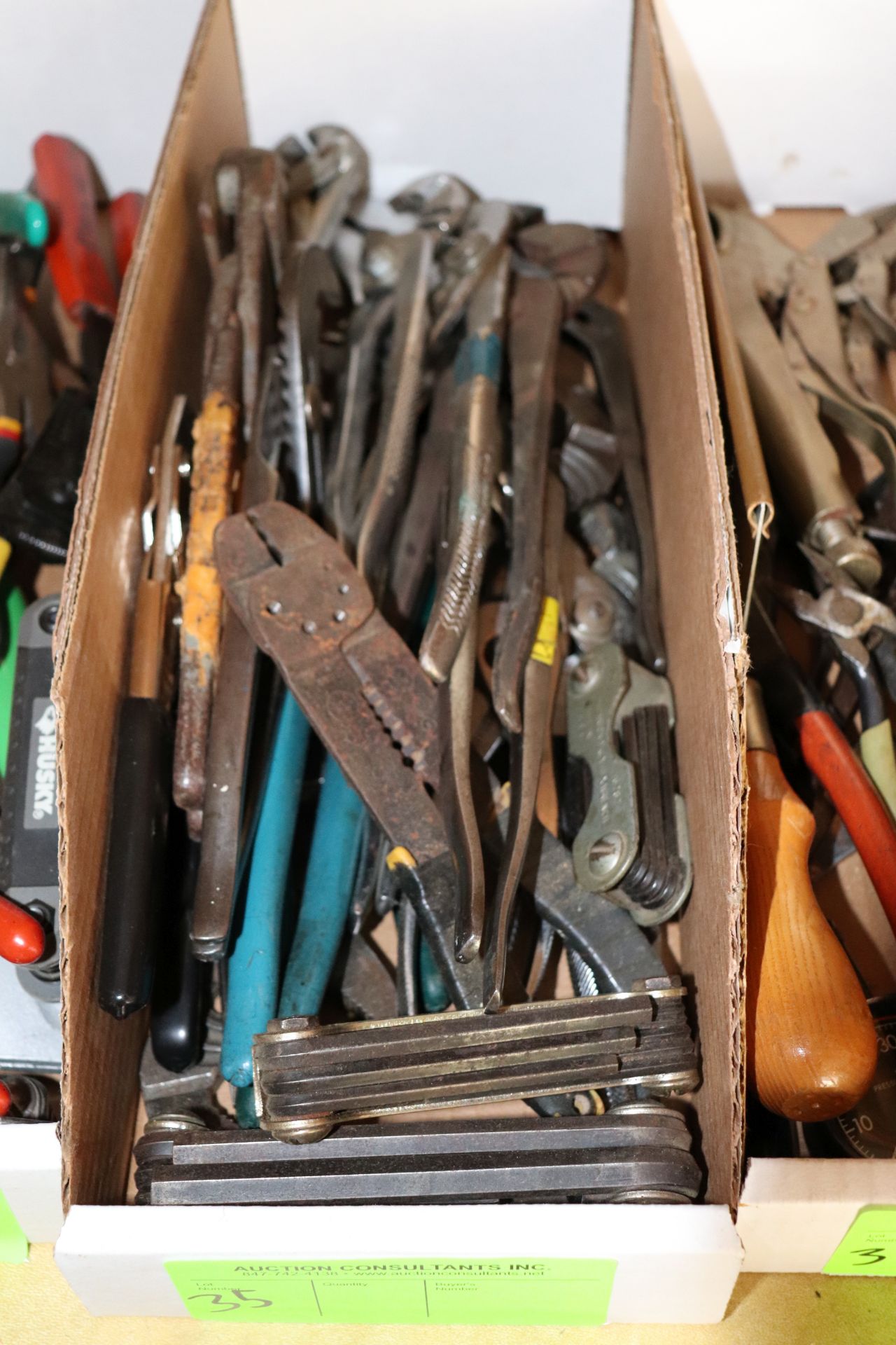 Group of pliers and wire cutters