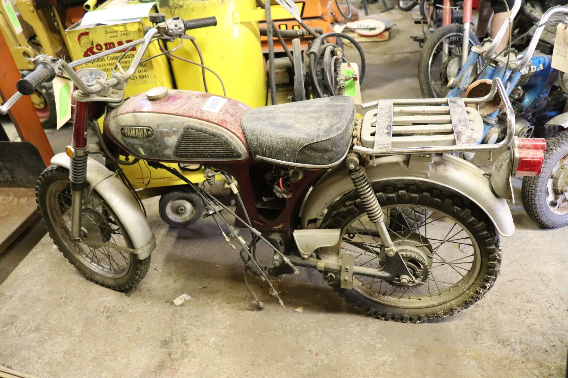 1970 Yamaha 100 L5TA, original paint, rolling chassis, 5,070 miles MINI BIKES MARKED AS PARTS BIKES, - Image 4 of 7