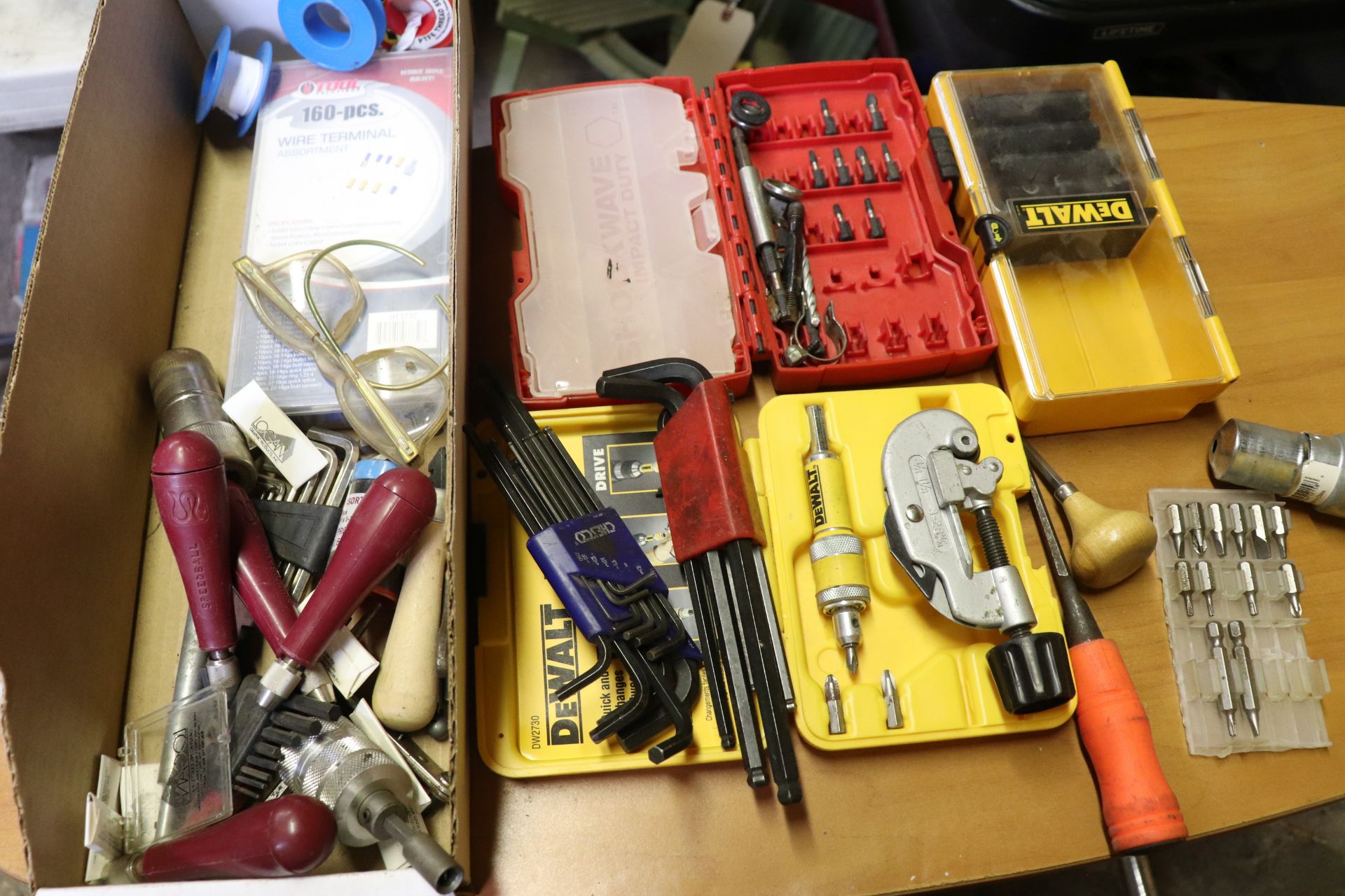 Hex keys, screw kits, wire terminal sets, and other miscellaneous