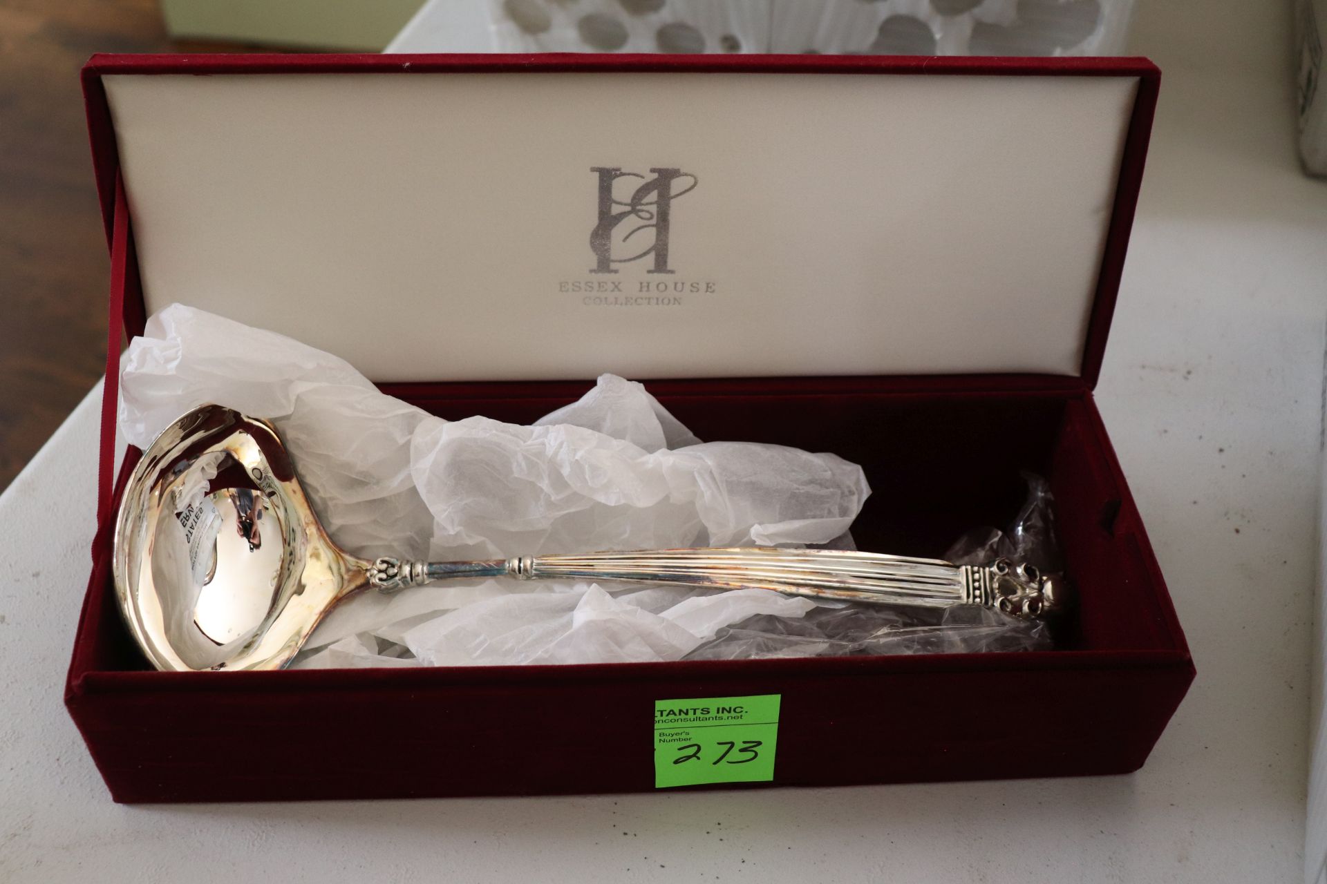 Essex House Collection silverplate ladle in box