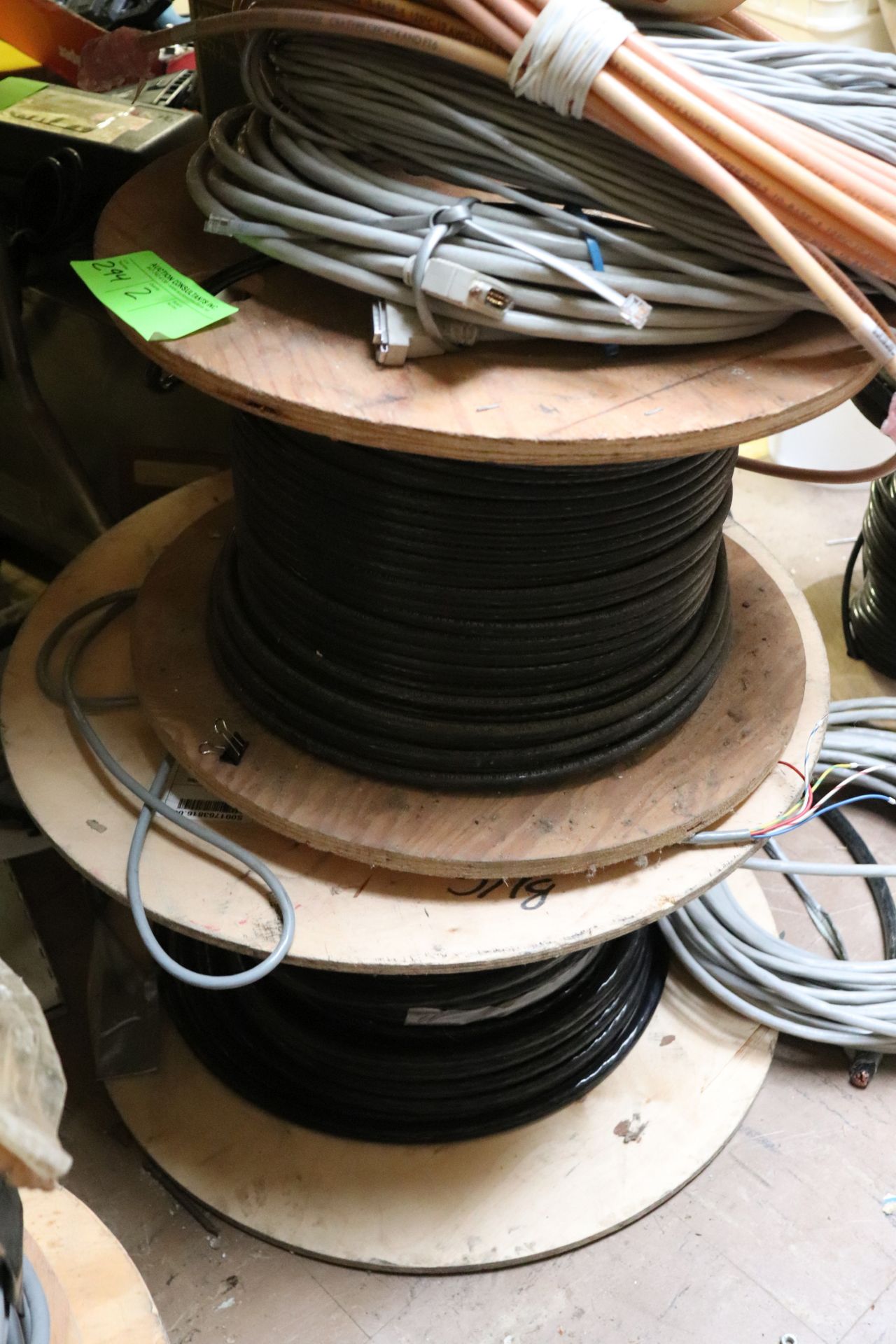 Two spools of copper wire
