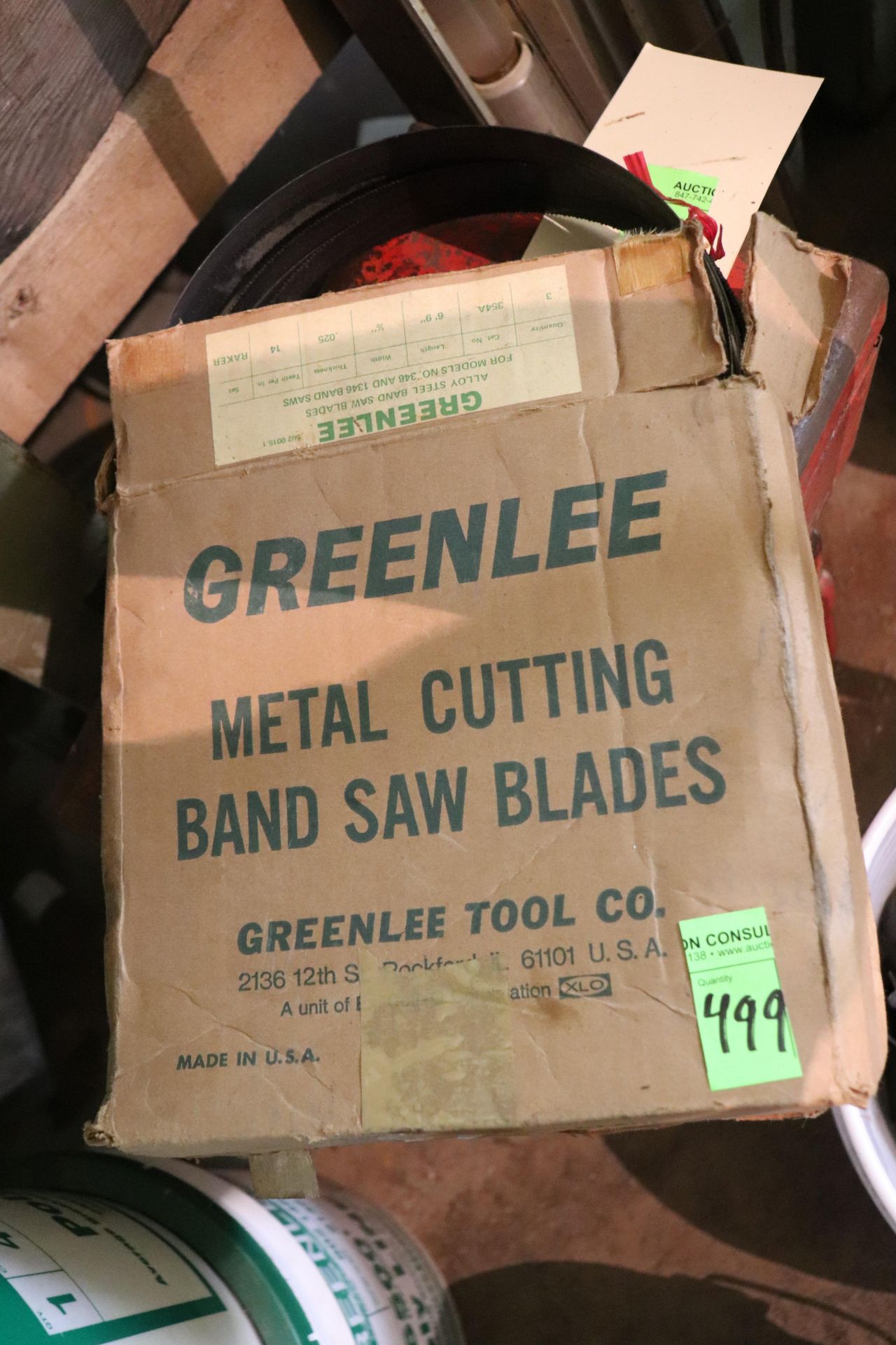 Greenlee metal cutting bandsaw blades for models 346 and 1346 bandsaws