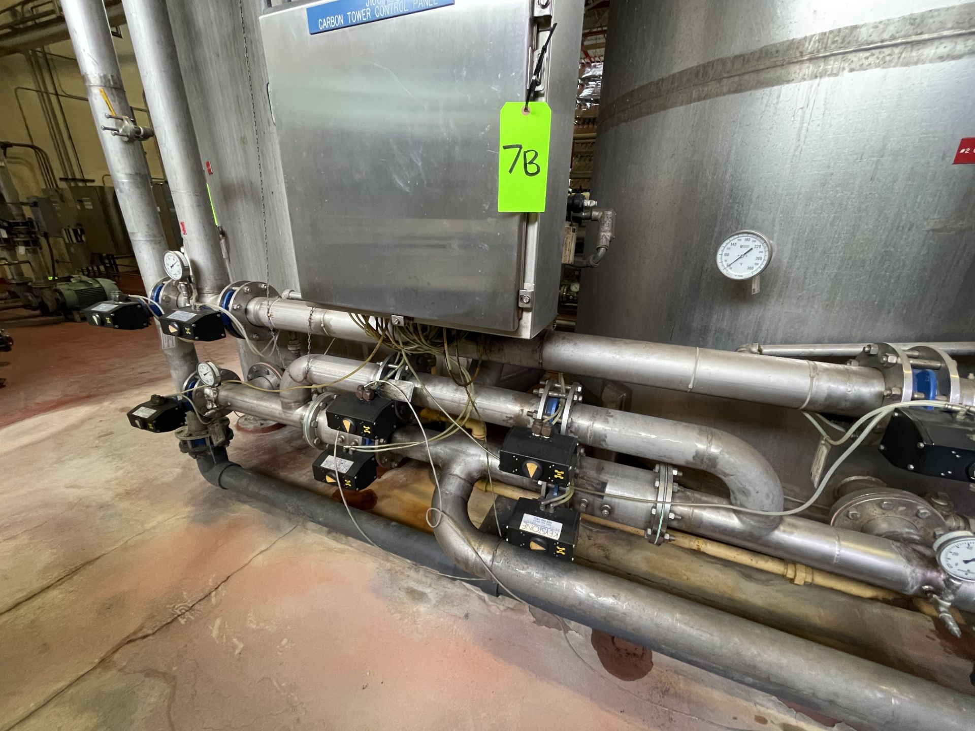 Stainless Steel Water Treatment Pipe Manifold with Control Panel - Image 2 of 3