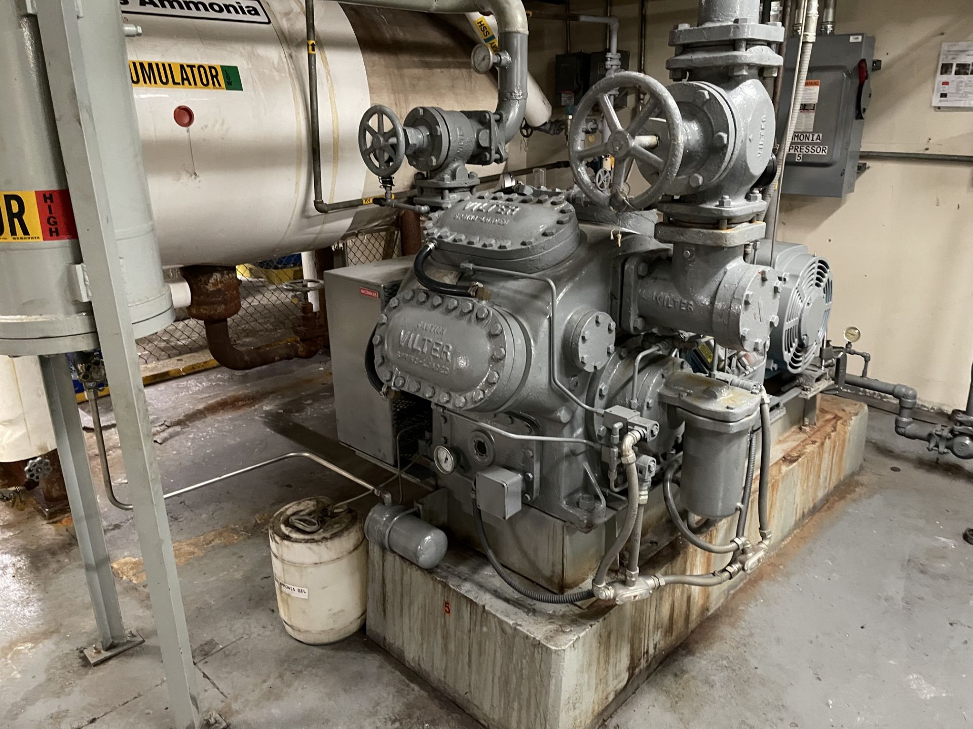 Vilter 125HP 8 Cylinder Ammonia Compressor