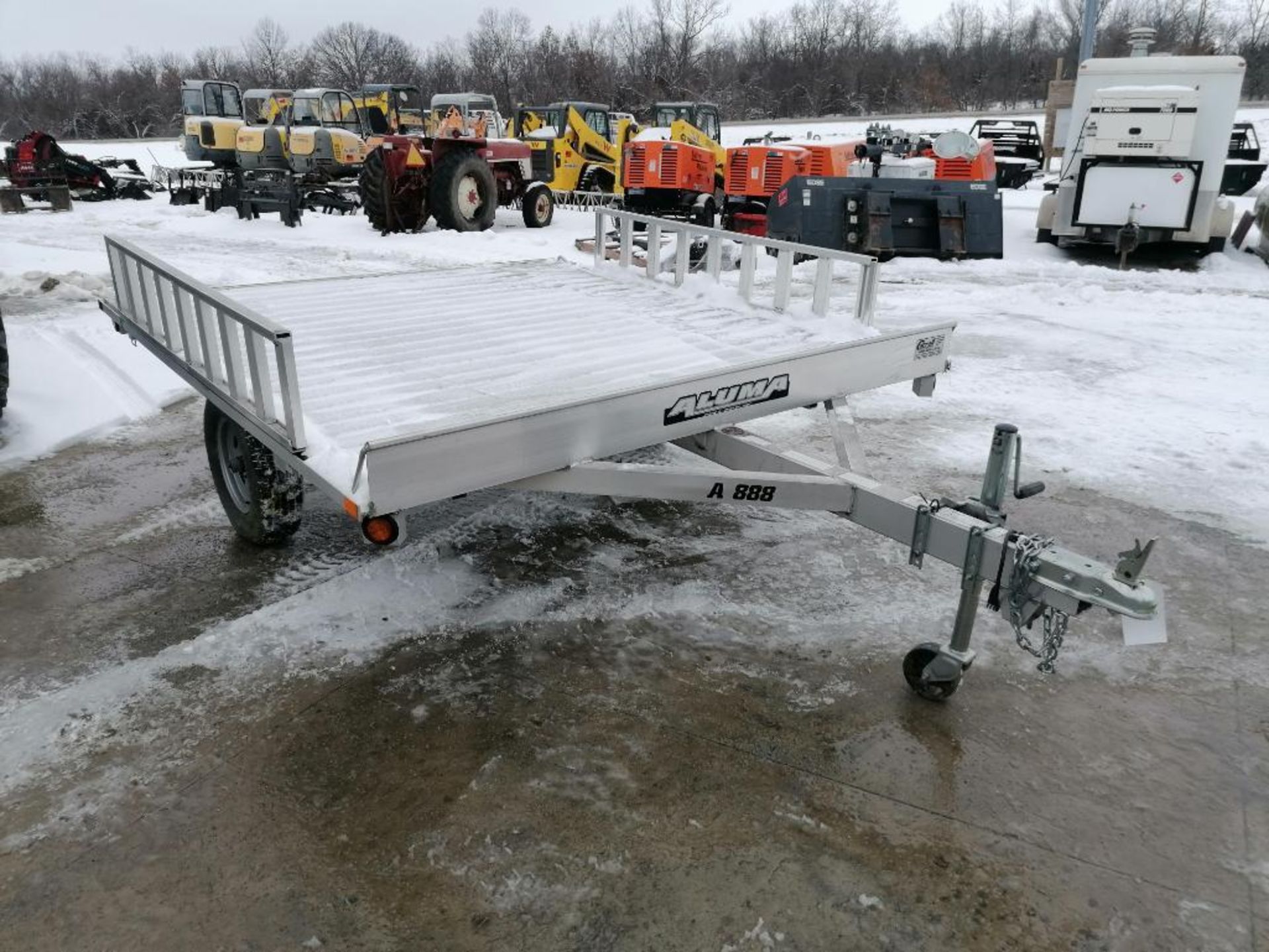 (1) 2013 Aluma A888 Aluminum Utility Trailer, VIN #1YGAT081XDB086888. Located in Ottumwa, IA.