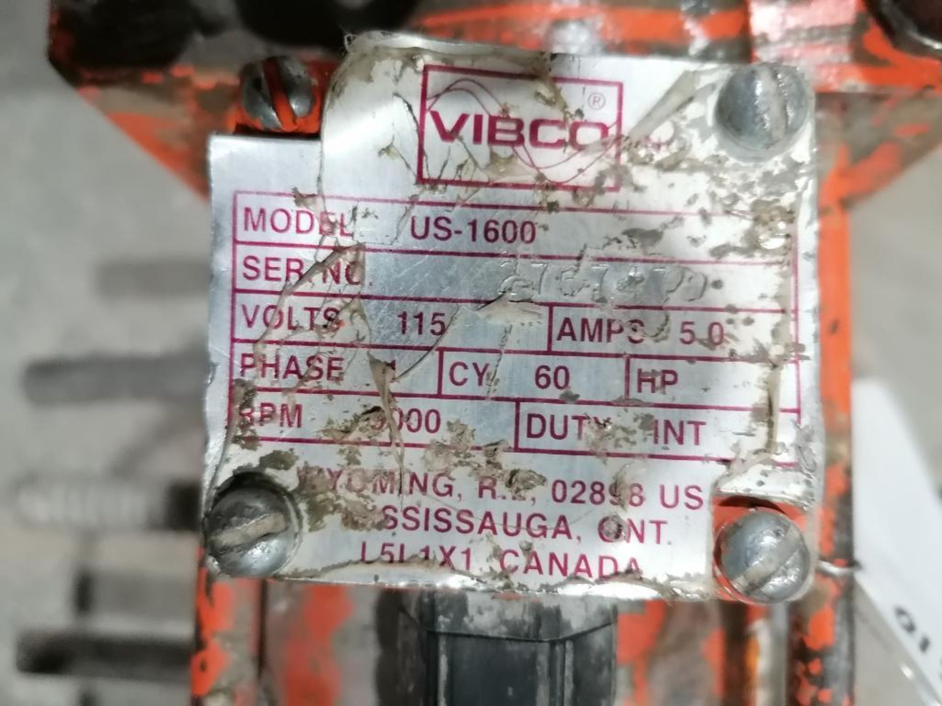 (1) VIBCO US-1600 High Frequency Electric Vibrator, Serial #276747. Located in Council Bluffs, IA. - Image 7 of 8