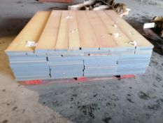 (48) 1' x 4' & (26) Miscellaneous Sizes 4' Fillers NEW Gates Plywood Forms. Located in Ottumwa, IA.