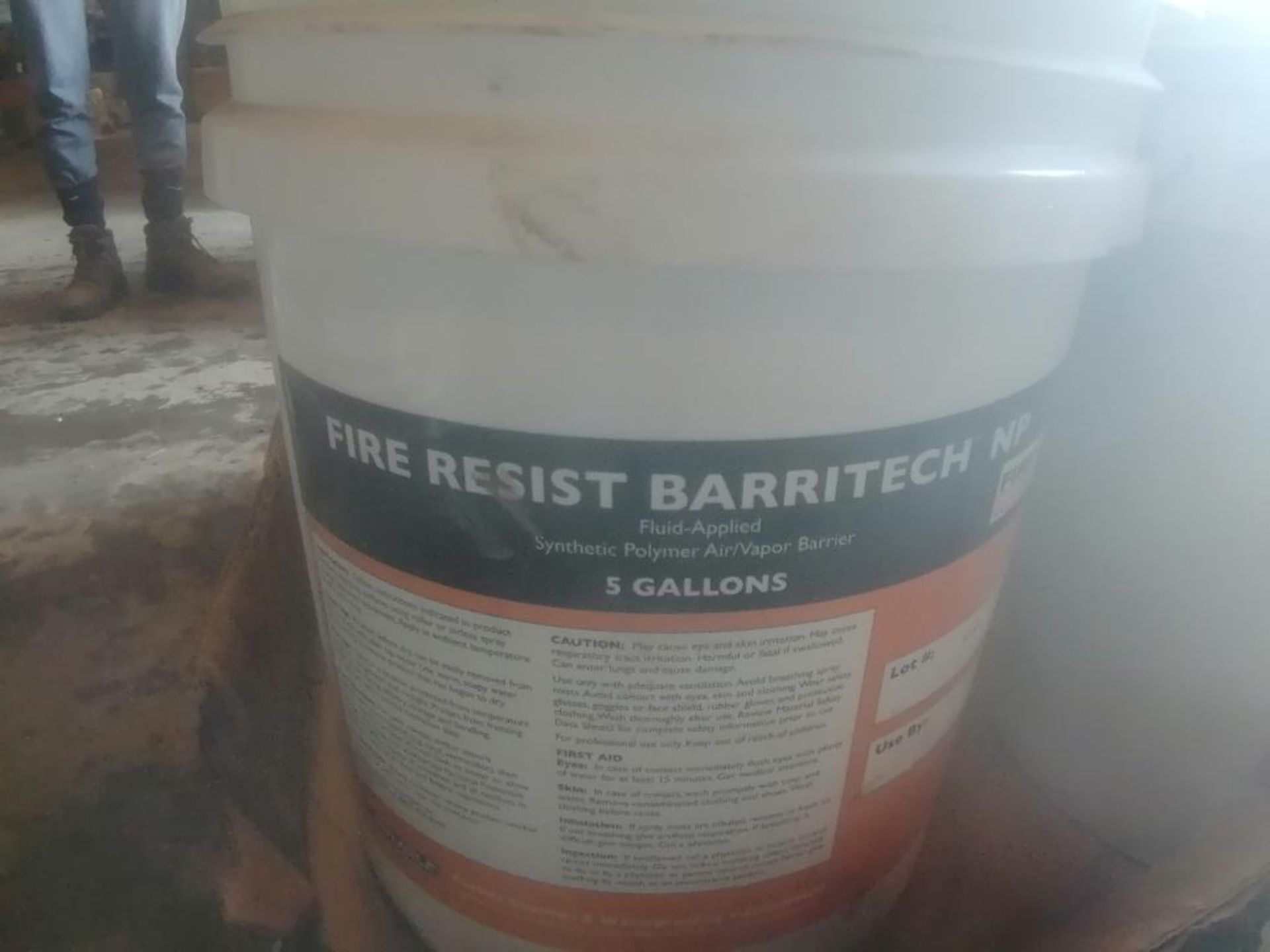(1) Pallet of (12) 5GAL Buckets of Fire Resist Barritech NP, Fluid Applied Synthetic Polymer Air - Image 4 of 4