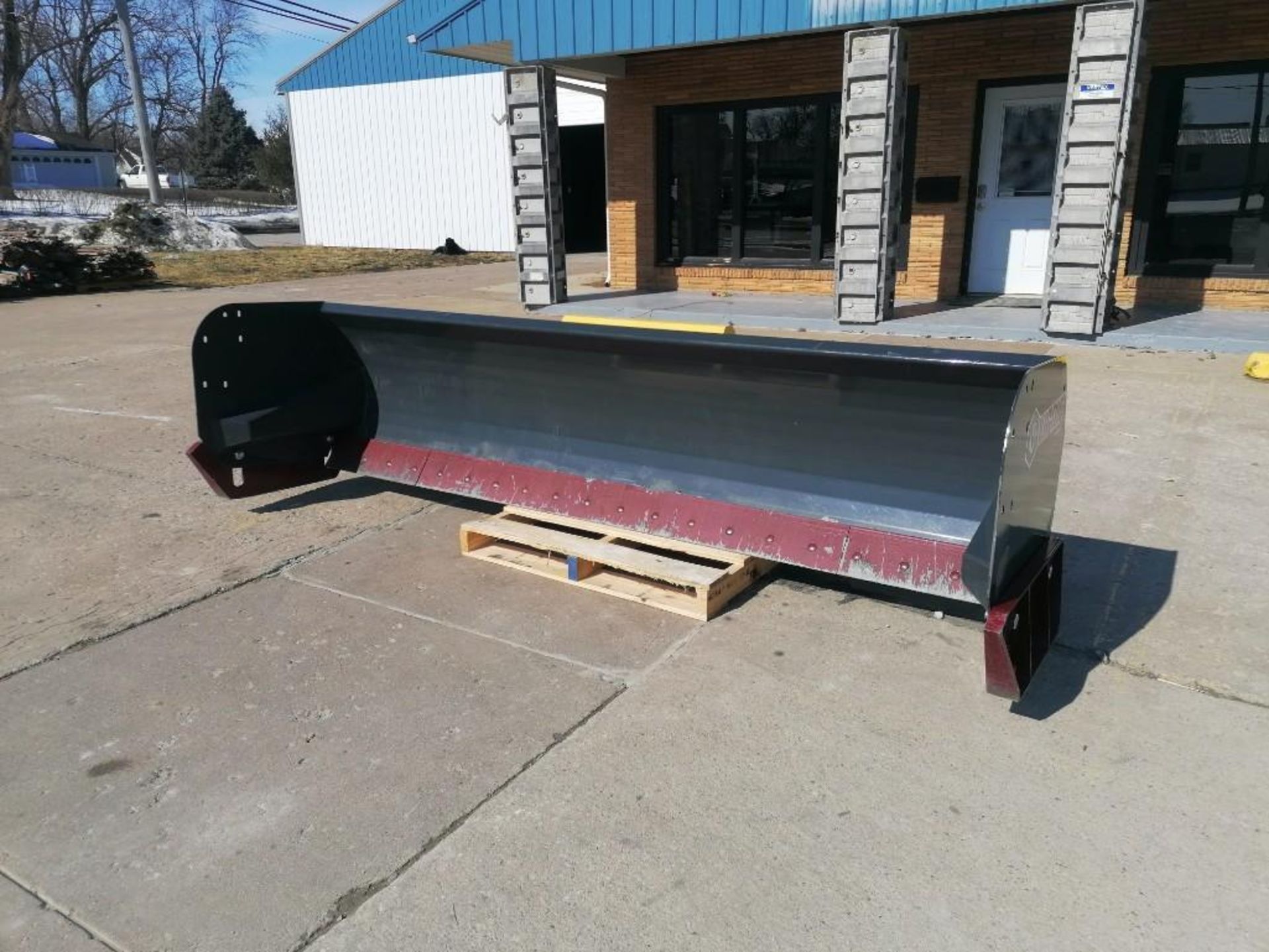 (1) VIRNIG 120" Heavy Duty Steel Edge Snow Pusher Attachment, Serial #165988. Located in Mt. - Image 2 of 15