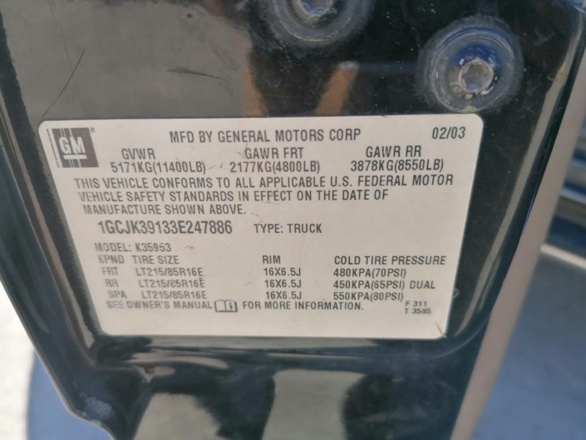 (1) 2004 Chevrolet Silverado Pickup, VIN #1GCJK33194F141723, 309851 Miles, 4x4. Located in Mt. P - Image 10 of 32