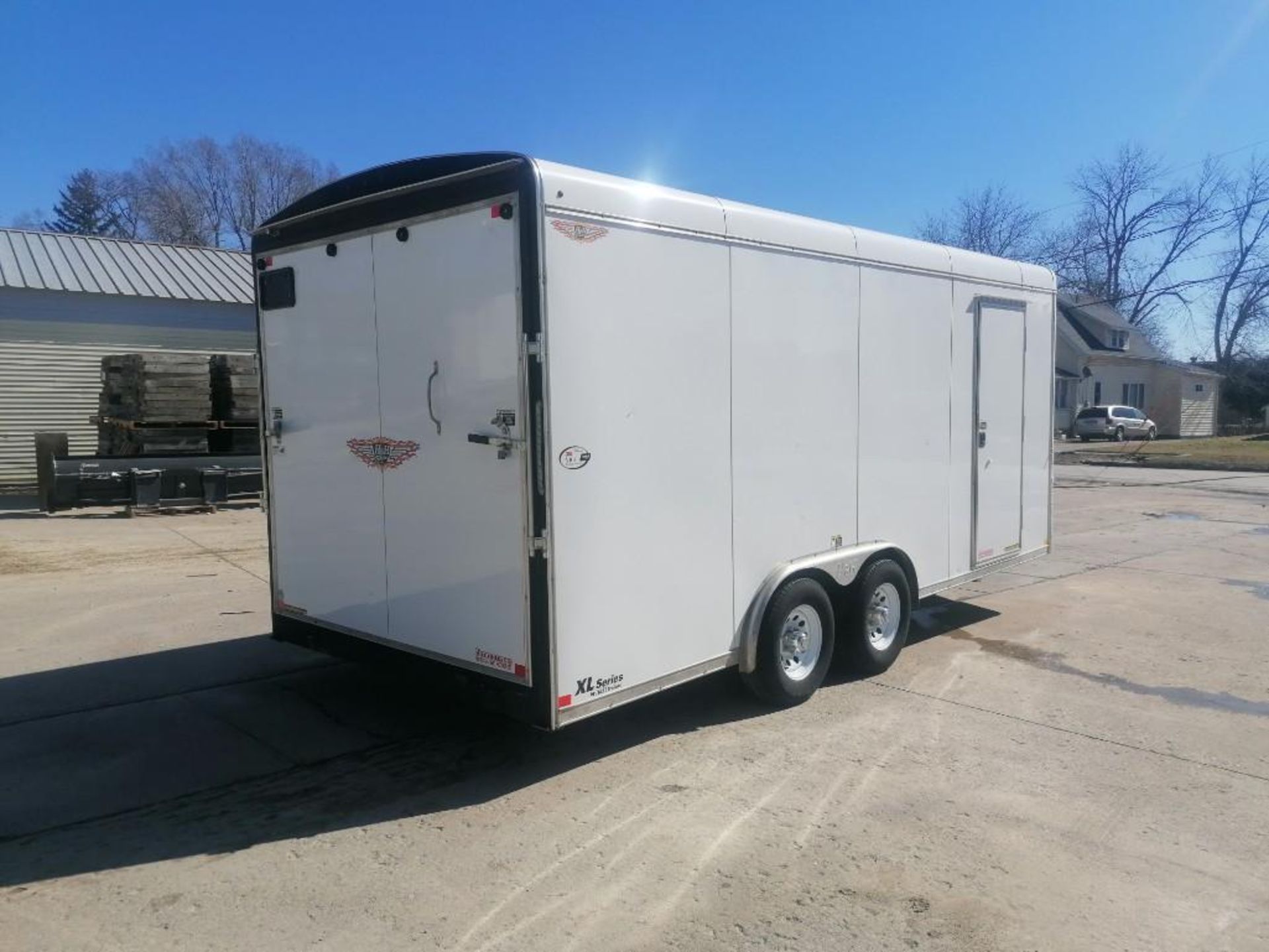 (1) 2017 H&H Enclosed Cargo Trailer, VIN #533CT1824HC264295, 8' x 18' V-Nose. Located in Mt. - Image 6 of 17
