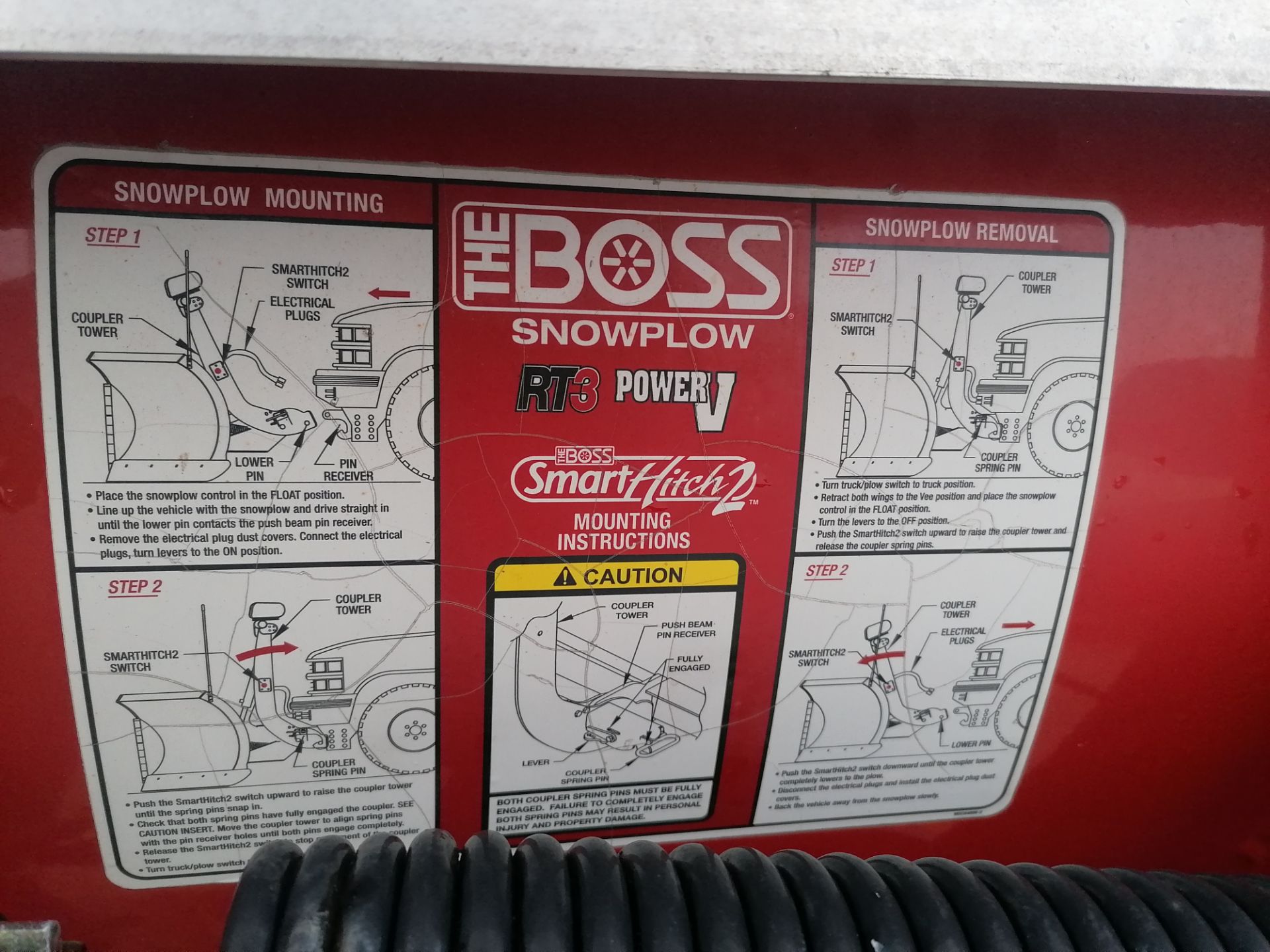 (1) 8' 2" THE BOSS Power-V Snow Plow, Serial #BC086809. Located in Mt. Pleasant, IA. - Image 12 of 20