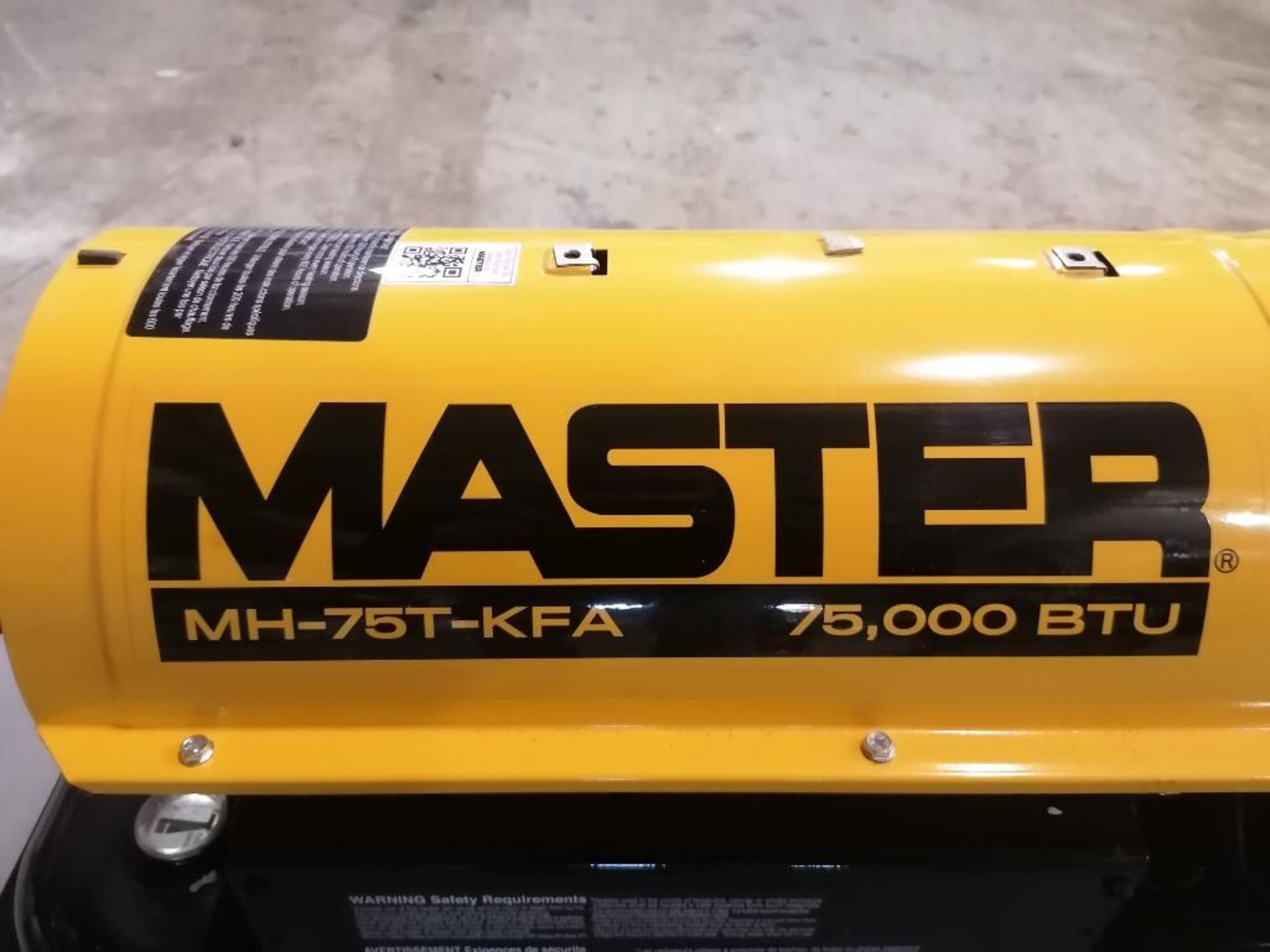 (1) NEW MASTER MH-75T-KFA Kerosene Forced Air Heater. Located in Lincoln, NE. - Image 2 of 10