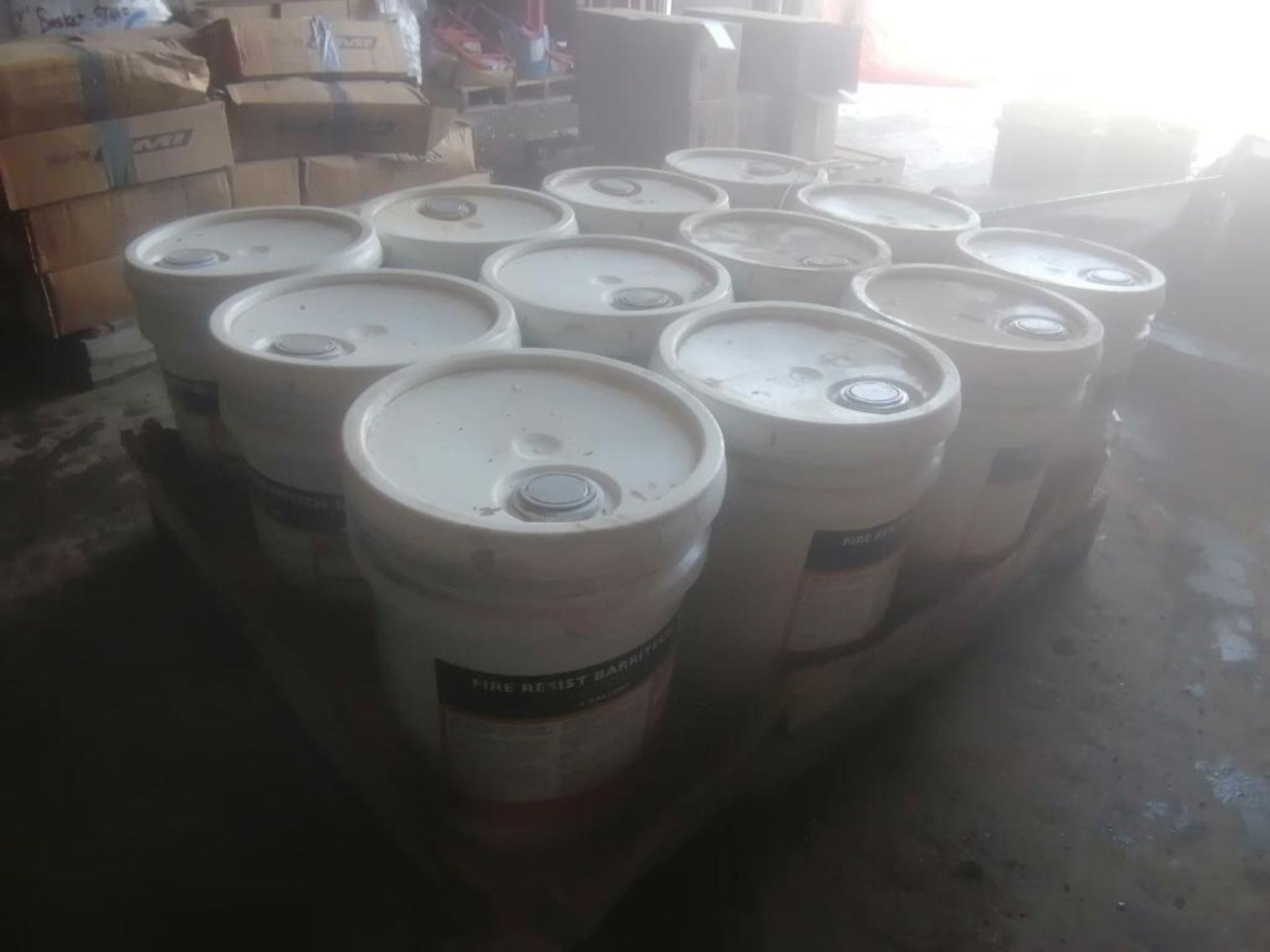 (1) Pallet of (12) 5GAL Buckets of Fire Resist Barritech NP, Fluid Applied Synthetic Polymer Air - Image 2 of 4