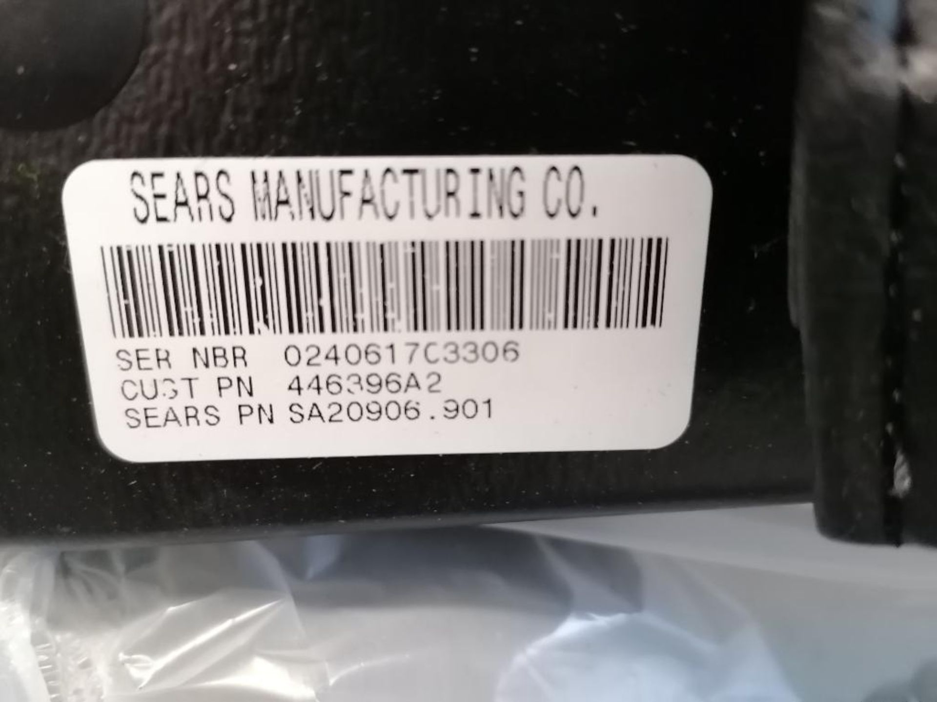 (1) Case Dozer Seat Air Ride Air Suspension Sears Manufacturing, Serial #0240617C3306. Located in - Image 7 of 7