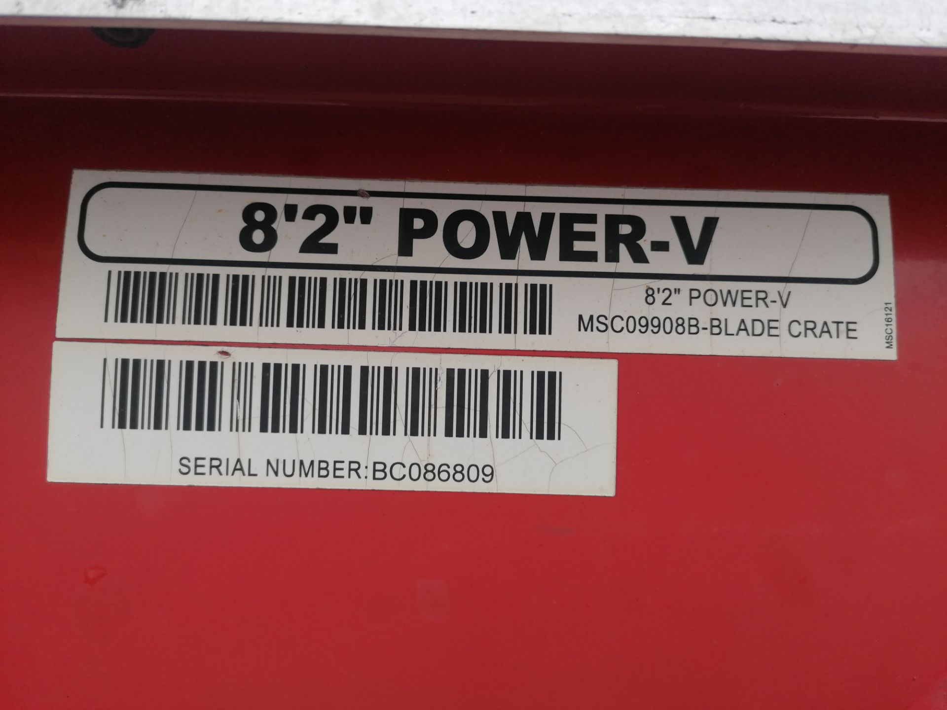 (1) 8' 2" THE BOSS Power-V Snow Plow, Serial #BC086809. Located in Mt. Pleasant, IA. - Image 9 of 20