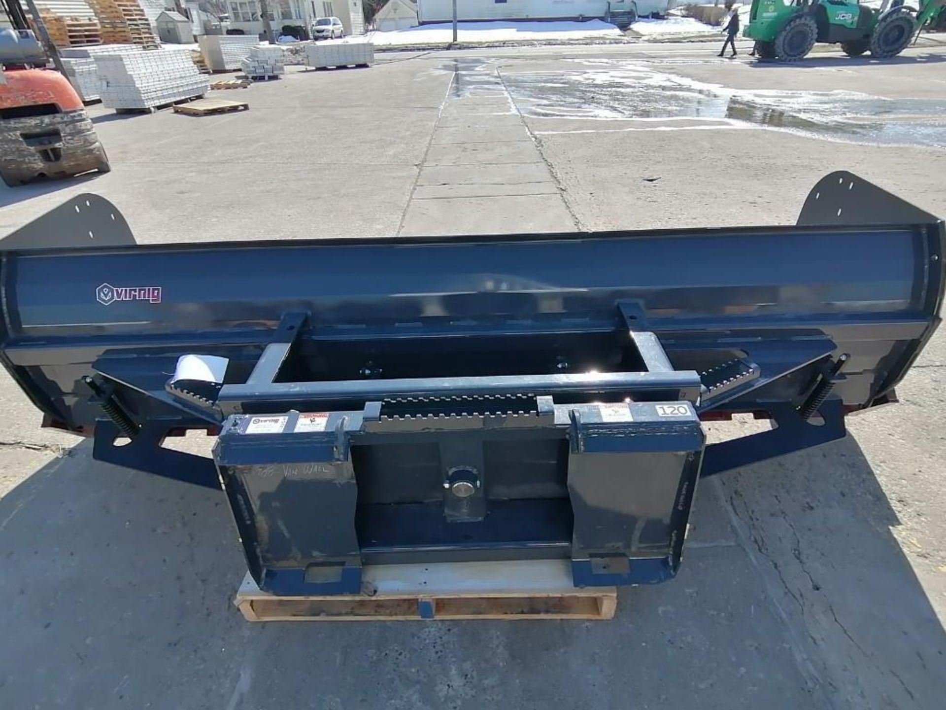 (1) VIRNIG 120" Heavy Duty Steel Edge Snow Pusher Attachment, Serial #165988. Located in Mt. - Image 7 of 15