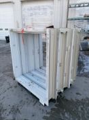 (2) PW 4040X 7 1/2" Nominal White Window Frames & (3) PW 4040X 9 1/2" White Window Frames. Located