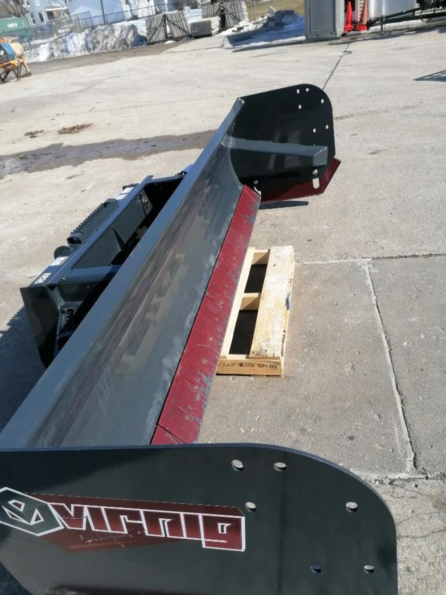 (1) VIRNIG 120" Heavy Duty Steel Edge Snow Pusher Attachment, Serial #165988. Located in Mt. - Image 8 of 15