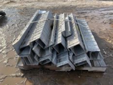 (8) 6" x 6" x 3' & (12) 6" x 6" x 4' Wall-Ties Textured Brick Aluminum Concrete Forms 6-12 Hole