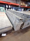 (6) 7" x 8' & (2) 4" x 8' Wall-Ties Smooth Aluminum Concrete Forms 6-12 Hole Pattern. Located in