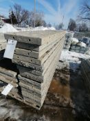 (21) 14" x 8' Wall-Ties Textured Brick Aluminum Concrete Forms 8" Hole Pattern. Located in Des