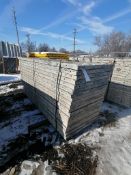 (20) 3' x 8' Wall-Ties Textured Brick Aluminum Concrete Forms 8" Hole Pattern. Located in Des