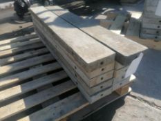 (10) 6" x 4' Wall-Ties Smooth Aluminum Concrete Forms 6-12 Hole Pattern. Located in Mt. Pleasant,