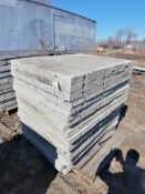 (20) 3' x 4' Wall-Ties Smooth Aluminum Concrete Forms 6-12 Hole Pattern. Located in Ottumwa, IA.
