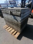 (20) 3' x 4' with 2" Ledge Wall-Ties Smooth Aluminum Concrete Forms 6-12 Hole Pattern. Located in